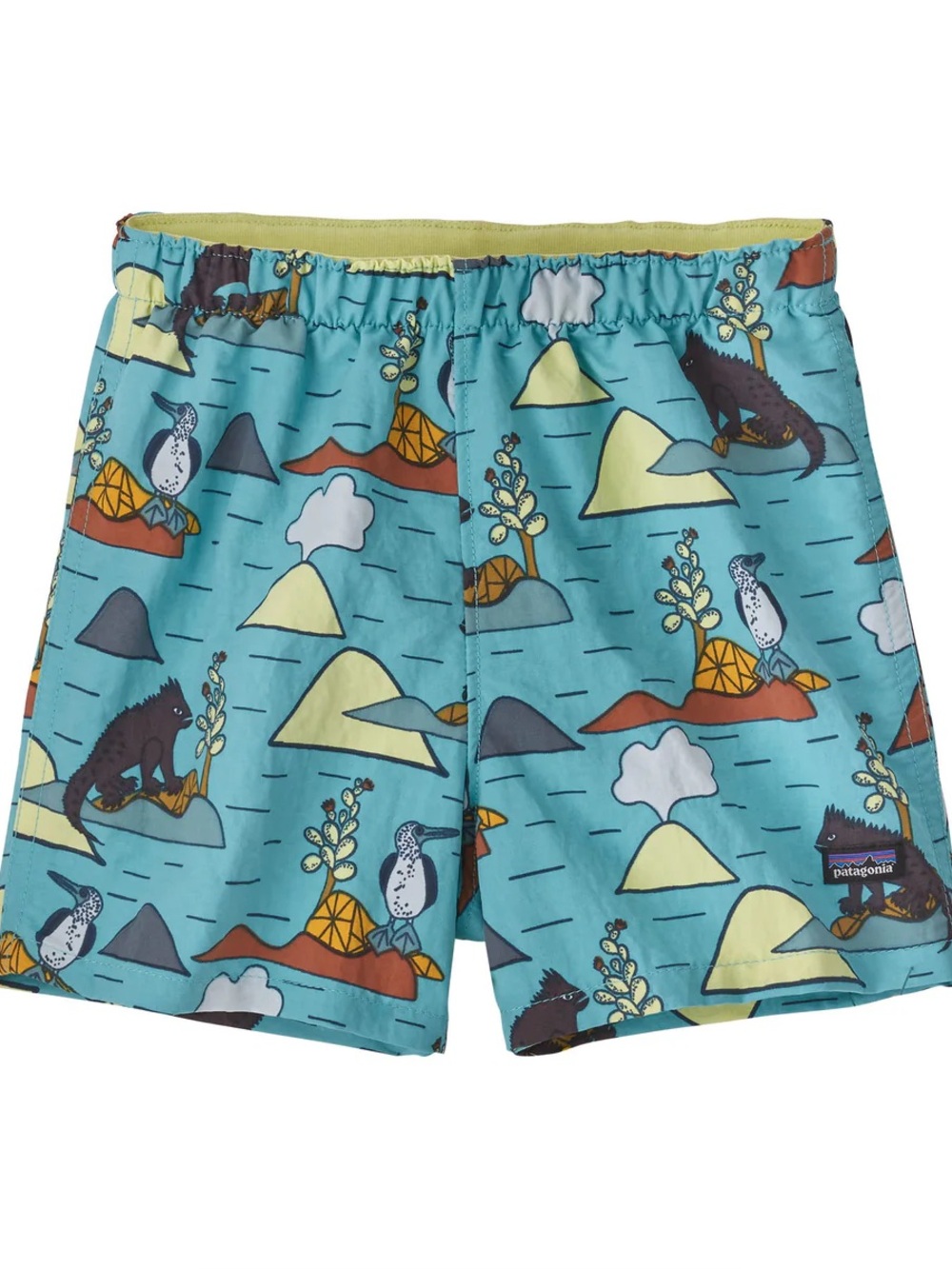 Patagonia Baby Baggies Swim Shorts in Volcano Dazed Iggy Blue Sz 3-6M